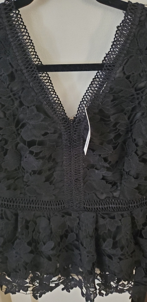 Black lace top